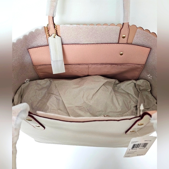 Coach NWT Chalk Color Applique Tote - Picture 9 of 11